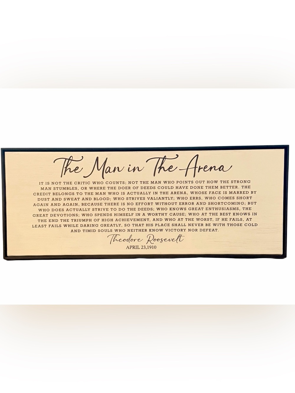 “The Man in the Arena” 36” Panoramic Framed Canvas